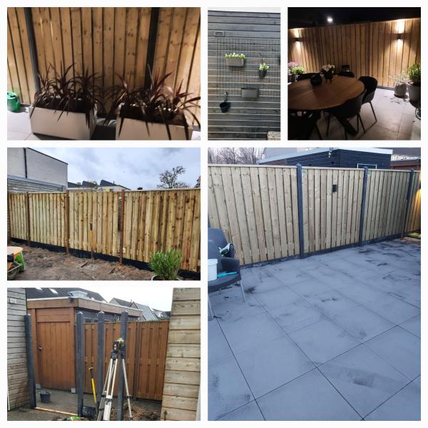 Onze kleine tuin helemaal mooi opgeknapt door de jongens van Vandentop, ook beide buren zijn blij 😃👍
Induline van Remmers op de schuur en de tuin is lekker strak en ruimtelijk. 