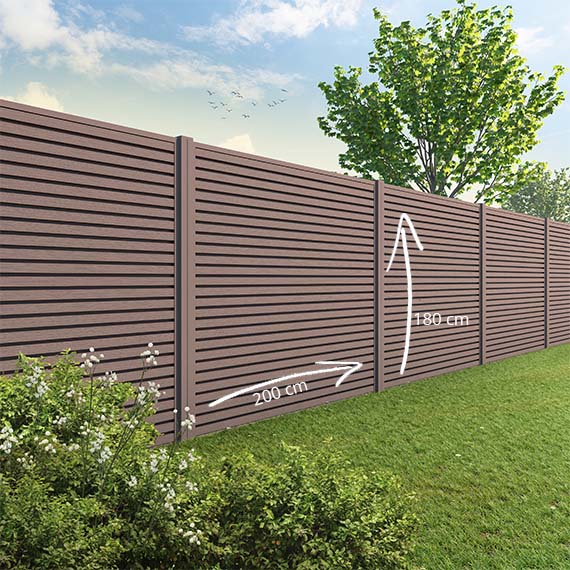 Velufence schutting composiet | Duofuse tropical brown | triple
