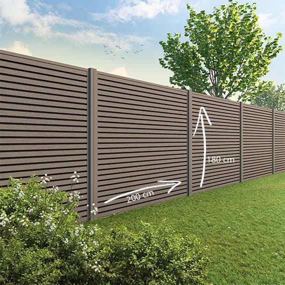 Velufence schutting composiet | Duofuse wengé brown | triple
