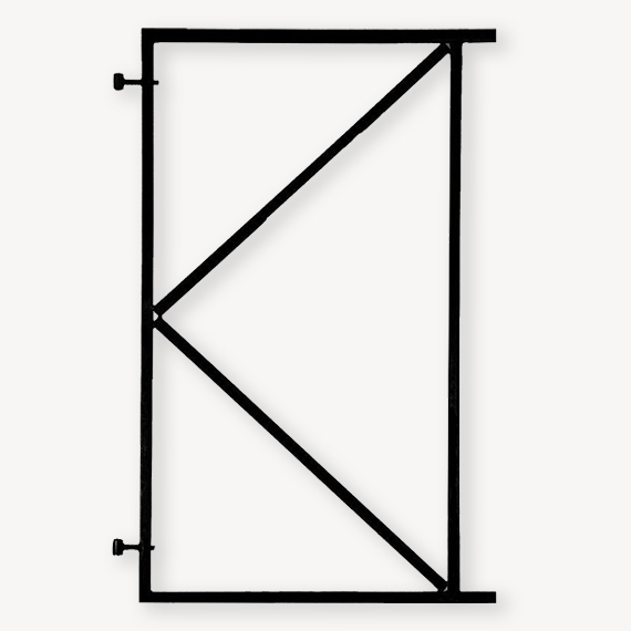 Schuttingdeur frame zwart