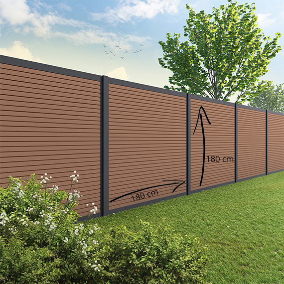 Velufence composiet schutting | Fiberdeck ipé brown | triple