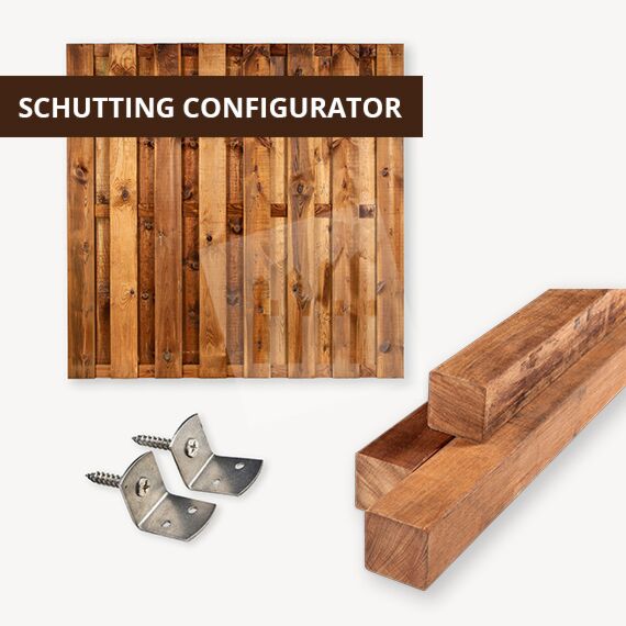 Destructief Demon Play Seminarie Bruine schutting pakket samenstellen | Tuinafscheiding.nl