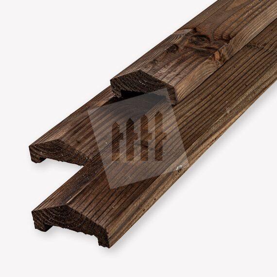 Afdeklat schutting bruin