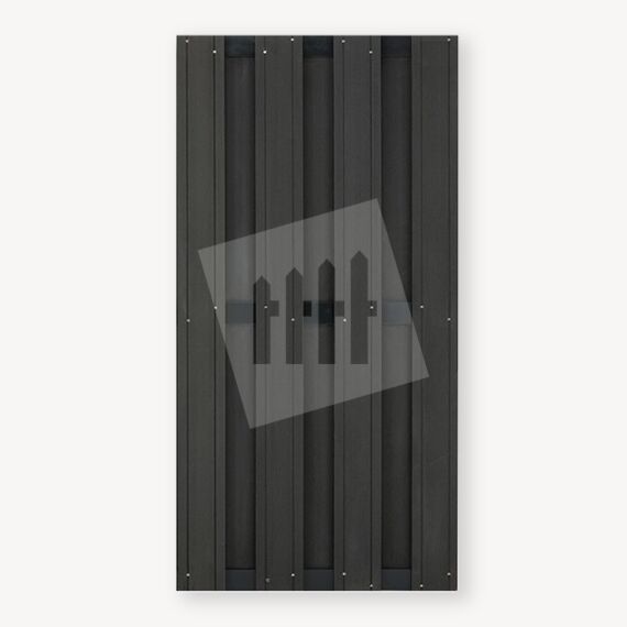 Tuinscherm composiet Design | antraciet