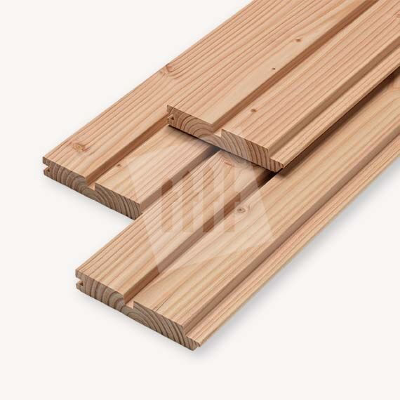Douglas plank | dubbel rhombus profiel | 2,8x14,5 cm