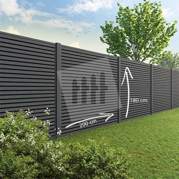 Voorzien Bedrog BES Tuinscherm Velufence triple | graphite black | Tuinafscheiding.nl