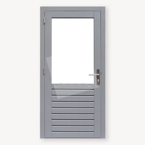 Schuurdeur enkel met glas