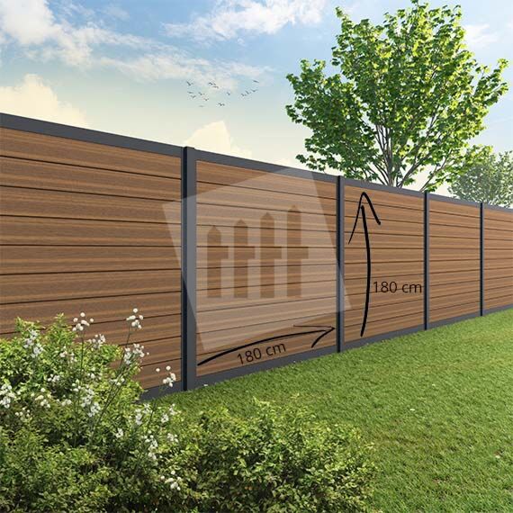 Velufence composiet schutting | Fiberdeck teak brown