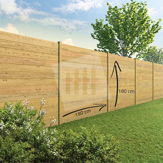 Tuinscherm Velufence | grenen | houten | Tuinafscheiding.nl