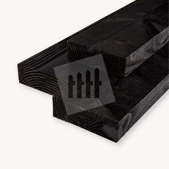 Douglas balk | ruw | zwart | 7x22 cm