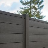 Tuinscherm Velufence | graphite black | composiet palen