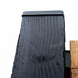 Douglas paal | ruw | zwart | 15x15 cm