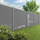 Velufence schutting composiet | Duofuse stone grey | triple