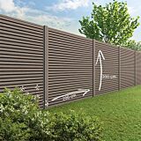 Velufence schutting composiet | Duofuse wengé brown | triple