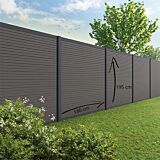 Velufence composiet schutting | Fiberdeck dark grey | triple