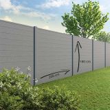 Tuinscherm Velufence | stone grey | composiet palen