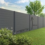 Tuinscherm Velufence | graphite black | aluminium palen