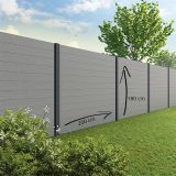 Tuinscherm Velufence | stone grey | aluminium palen