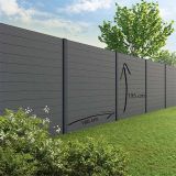 Tuinscherm Velufence | graphite black | aluminium palen