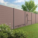 Tuinscherm Velufence | tropical brown | composiet palen