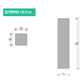 Betonpoer | afgeronde hoeken