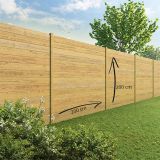 Tuinscherm Velufence | grenen | houten palen