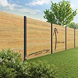 Tuinscherm Velufence | grenen groen geïmp. | aluminium palen