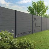 Tuinscherm Velufence | graphite black | aluminium palen