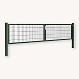 Dubbele tuinpoort metaal groen