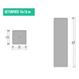 Betonpoer | afgeronde hoeken