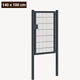 Tuinpoort metaal antraciet