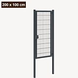 Tuinpoort metaal antraciet