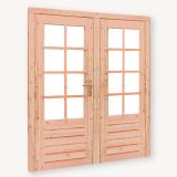 Tuinhuis dubbele deur 8-ruits