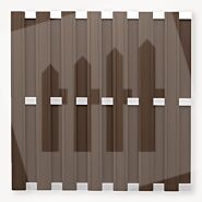 Tuinscherm composiet Design | donkerbruin/aluminium