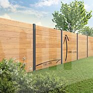 Tuinscherm Velufence | douglas | alu. palen