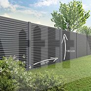 Tuinscherm Velufence triple | graphite black