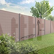 Tuinscherm Velufence | tropical brown | composiet palen