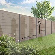 Tuinscherm Velufence | wengé brown | composiet palen
