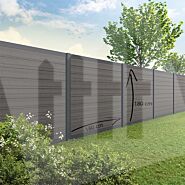 Tuinscherm Velufence | dark grey | aluminium palen