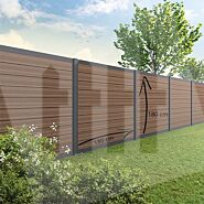 Tuinscherm Velufence | ipé brown | aluminium palen