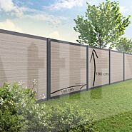 Tuinscherm Velufence | light grey | aluminium palen
