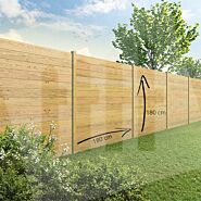 Tuinscherm Velufence | grenen | houten palen