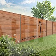 Tuinscherm Velufence | bankirai | houten palen