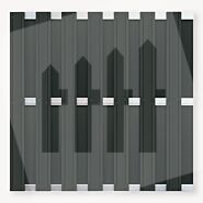 Tuinscherm composiet Design | antraciet/aluminium