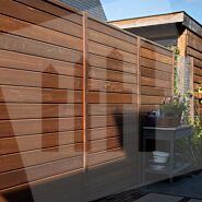 Tuinscherm Velufence | bankirai | houten palen