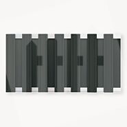 Tuinscherm composiet Design | antraciet/aluminium