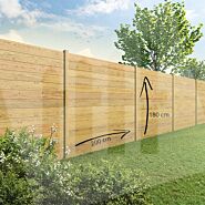 Tuinscherm Velufence | grenen | houten palen