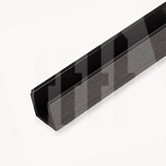 Velufence composiet u-profiel triple | graph. black