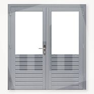 Schuurdeur dubbel met glas
