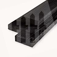 Douglas balk | ruw | zwart | 5x15 cm